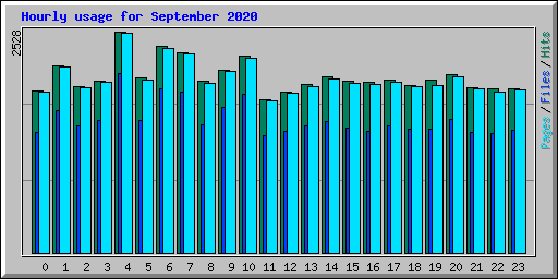 Hourly usage for September 2020