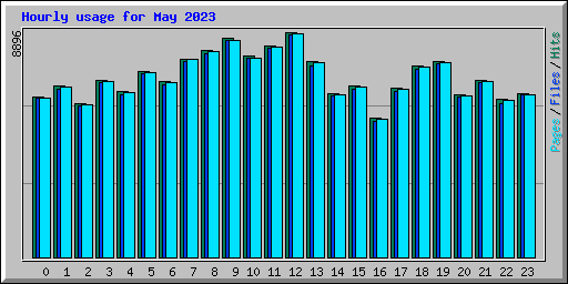 Hourly usage for May 2023