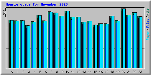 Hourly usage for November 2023