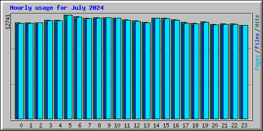 Hourly usage for July 2024