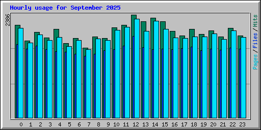 Hourly usage for September 2025