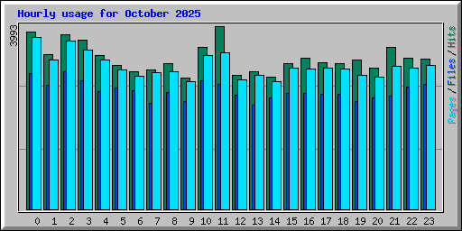 Hourly usage for October 2025
