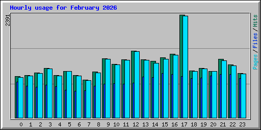 Hourly usage for February 2026