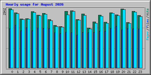 Hourly usage for August 2026